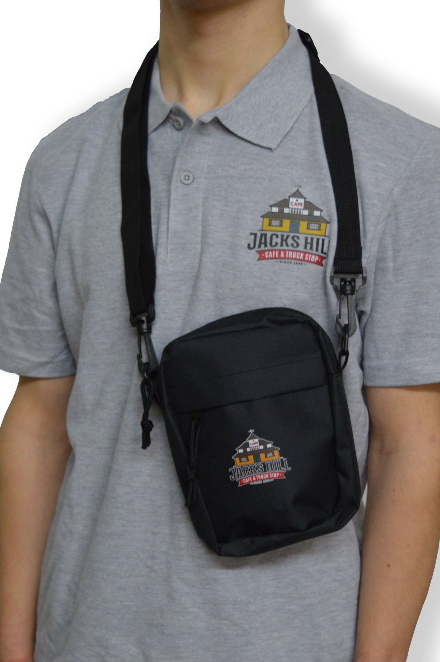 Jack’s Hill Café & Truck Stop Cross Body Bag – Branded Compact Travel Shoulder Bag