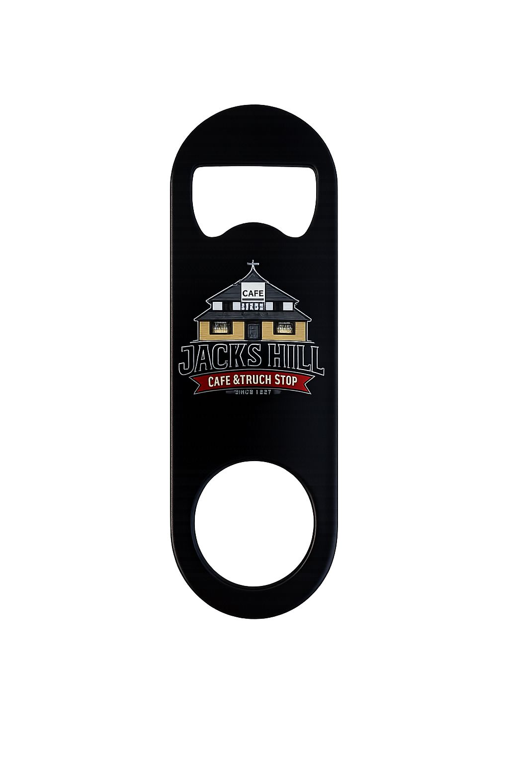 Jacks Hill Café & Truck Stop Bottle Opener – Heavy Duty Bar Blade | Metal Beer & Drinks Opener