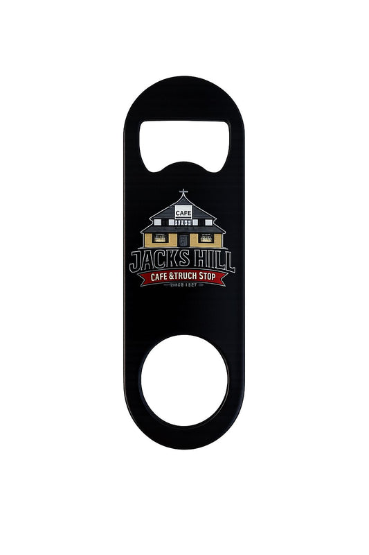 Jacks Hill Café & Truck Stop Bottle Opener – Heavy Duty Bar Blade | Metal Beer & Drinks Opener