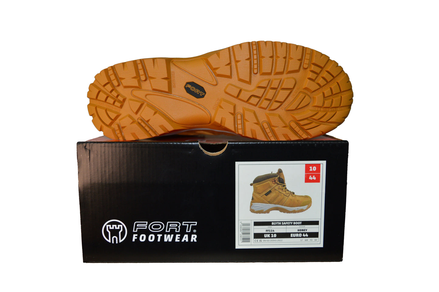 The Fort Footwear Blyth Safety Boot – Honey Waterproof Steel Toe Work Boots (S3 WR SRC Rated)