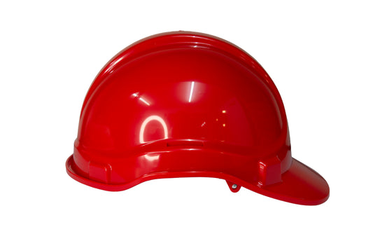 Red Safety Hard Hat – Industrial Construction Helmet | Adjustable PPE Site Helmet UK