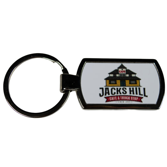 Jack’s Hill Café & Truck Stop Keyring in Presentation Box – Metal Logo Key Chain