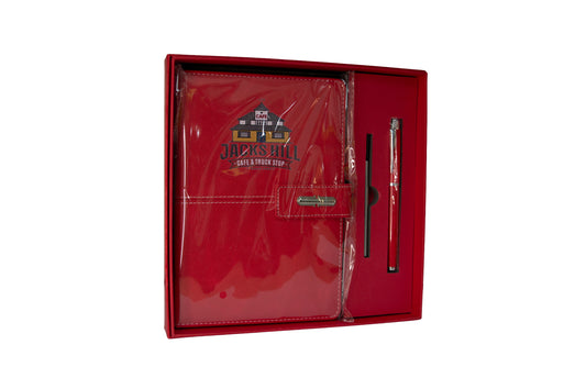 Jack’s Hill Café & Truck Stop Executive Notebook Gift Set – Premium A4 Leather-Style Journal with Pen